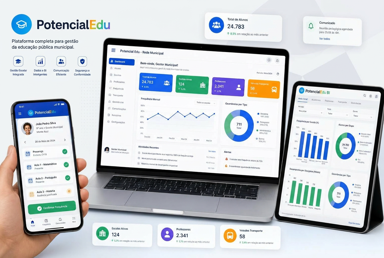 Dashboard de Business Intelligence do PotencialEdu